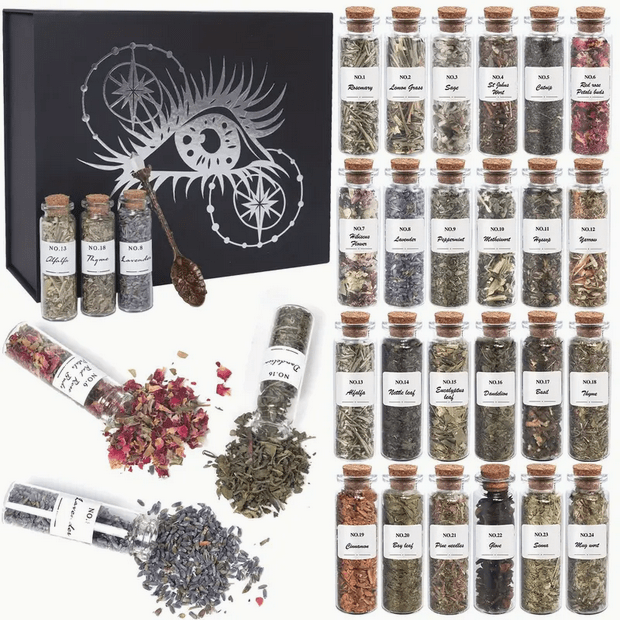 Premium Witch Magical Herbs Boxed Set - Gothic & Alternative Gift - Haunted