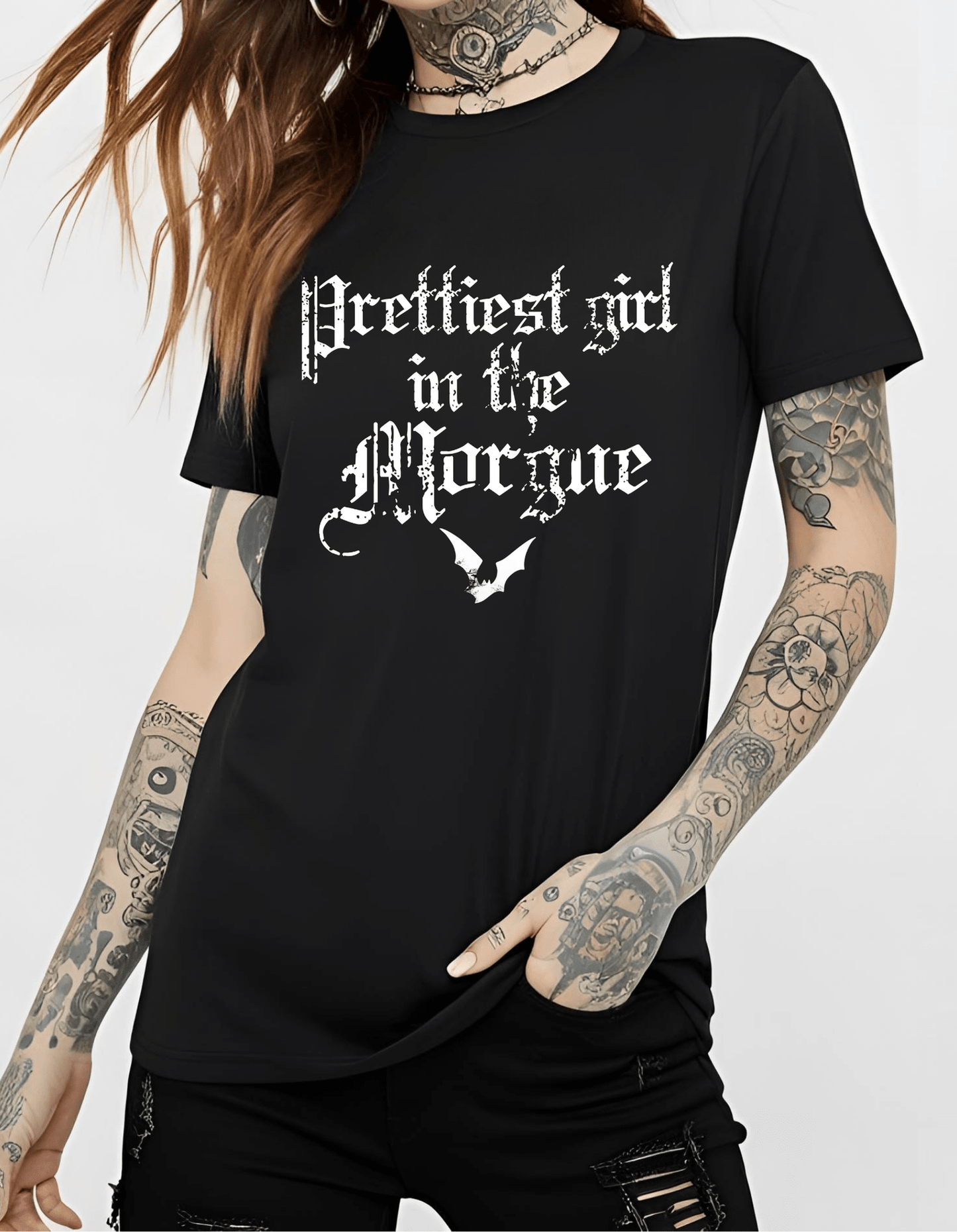 Prettiest Girl in the Morgue Gothic T-Shirt Clothing - Gothic & Alternative Gift - Haunted