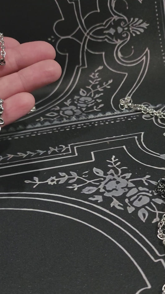 Black Cat Feline Felicity Silhouette Pendant Necklace