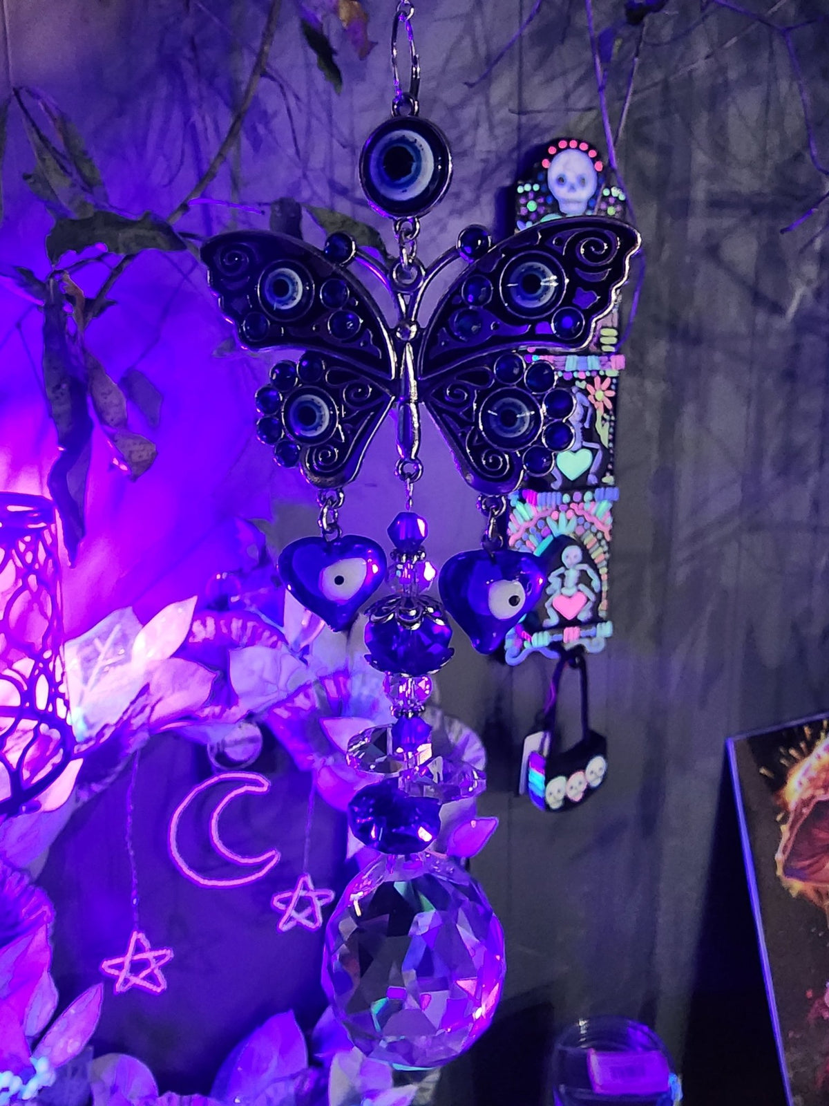 Protection Evil Eye Sun Catchers Wall Hanging - Gothic & Alternative Gift - Haunted