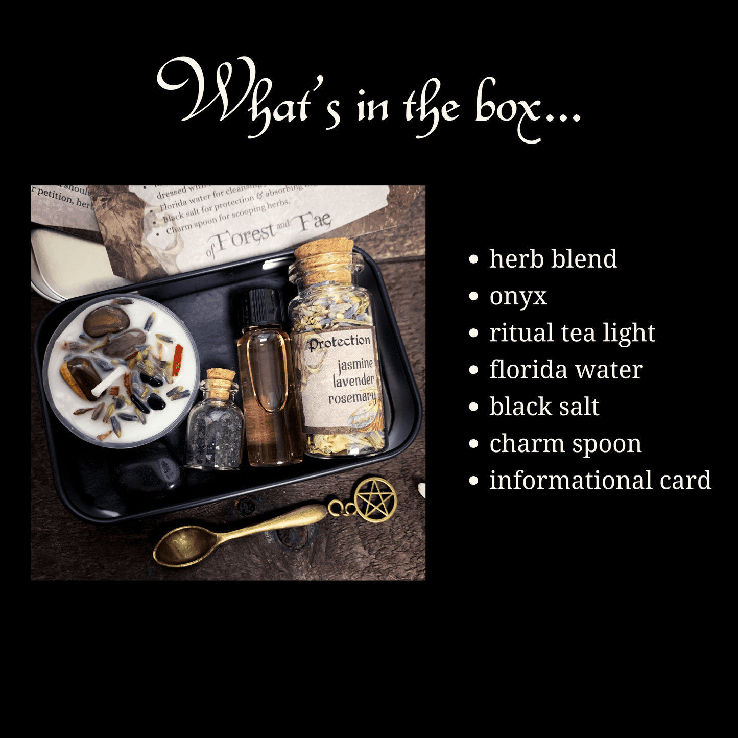 Protection Travel Altar • Witch kit for rituals & spells DIY Crystals - Gothic & Alternative Gift - Haunted