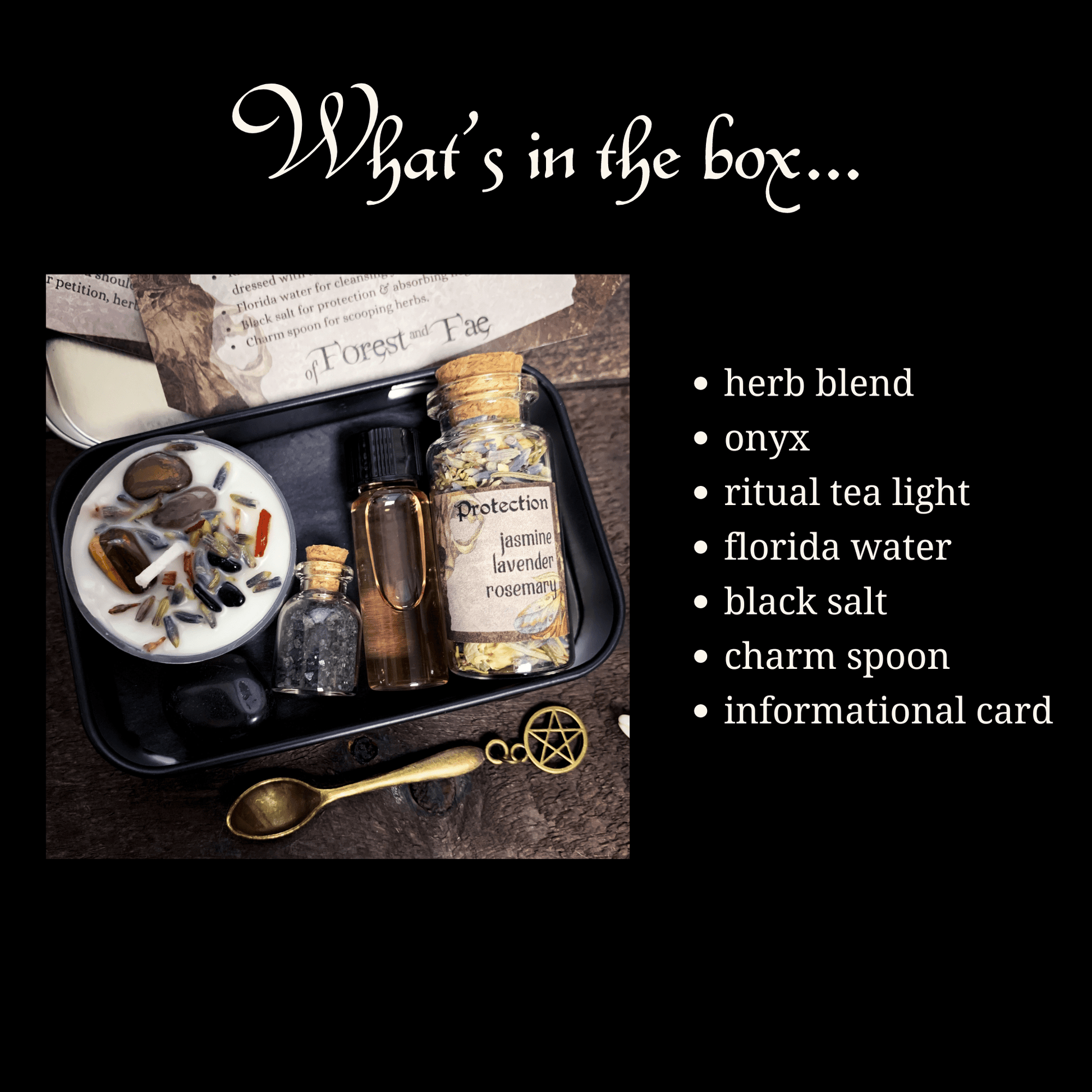 Protection Travel Altar • Witch kit for rituals & spells DIY Crystals - Gothic & Alternative Gift - Haunted