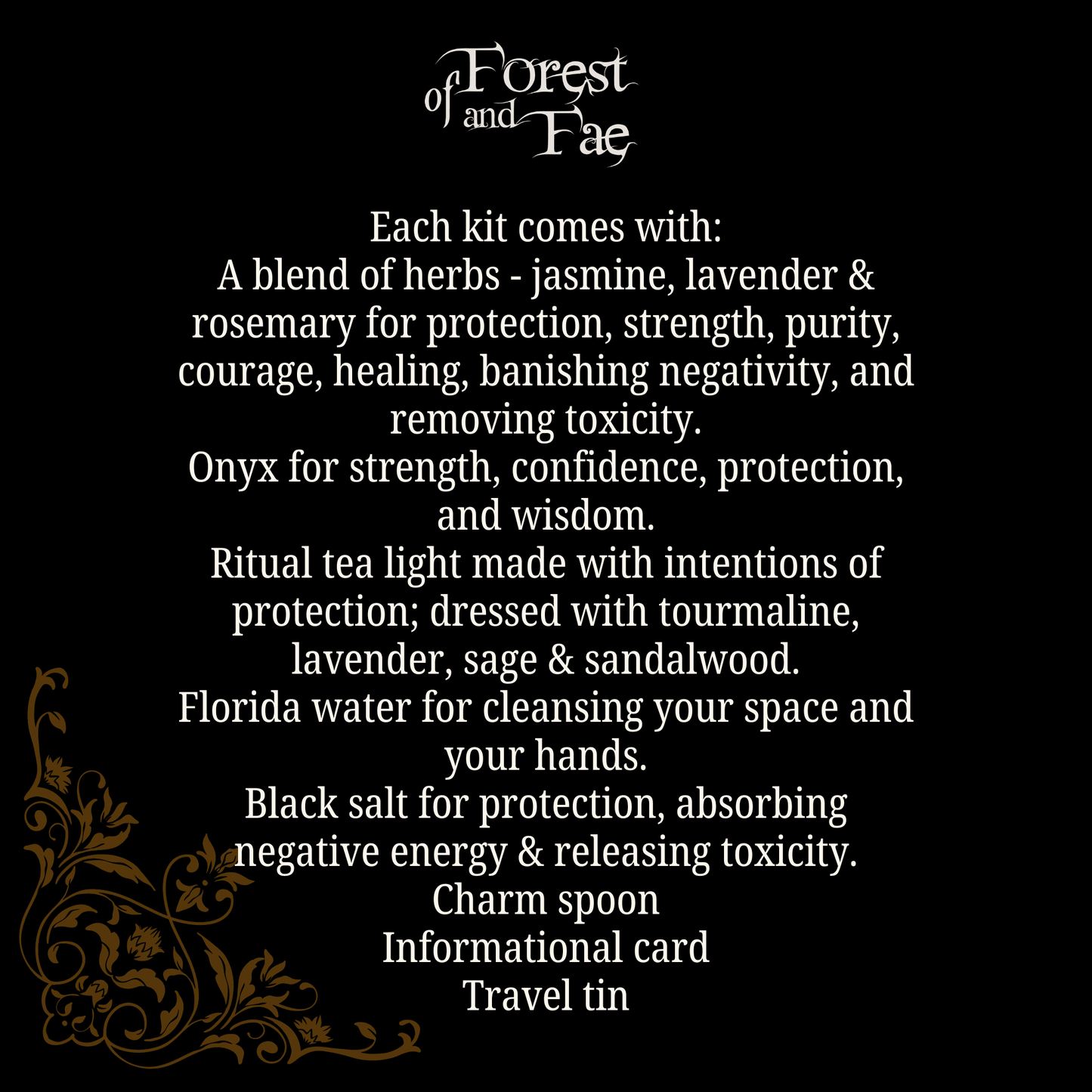 Protection Travel Altar • Witch kit for rituals & spells DIY Crystals - Gothic & Alternative Gift - Haunted