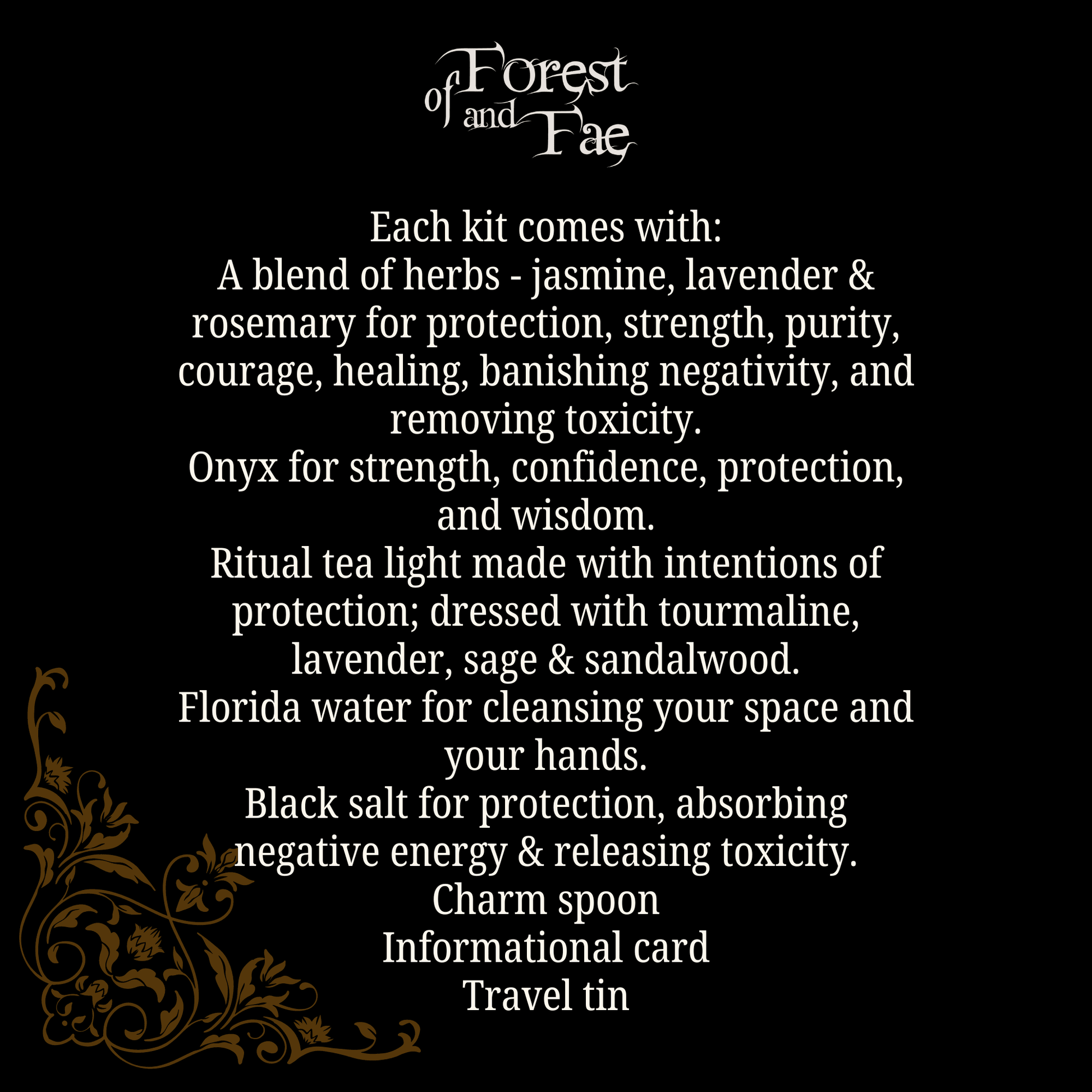 Protection Travel Altar • Witch kit for rituals & spells DIY Crystals - Gothic & Alternative Gift - Haunted
