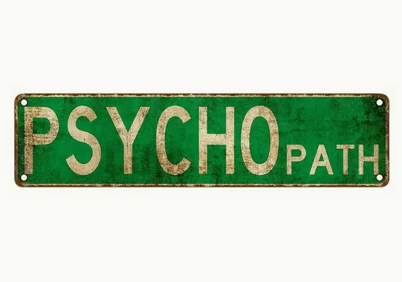 Psycho Path wood Sign - Gothic & Alternative Gift - Haunted