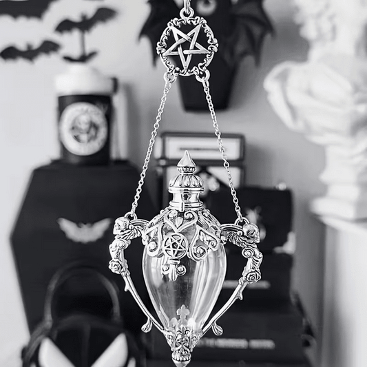 Punk Goth Victorian Potion Bottle Necklace Jewelry - Gothic & Alternative Gift - Haunted