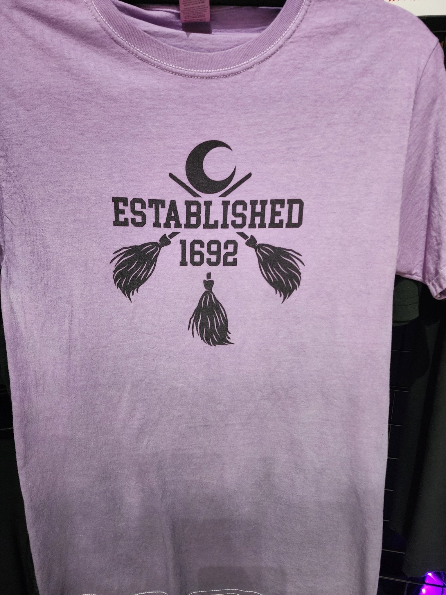 Purple Ombre Established 1692 Witchy Gothic T-Shirt Clothing - Gothic & Alternative Gift - Haunted