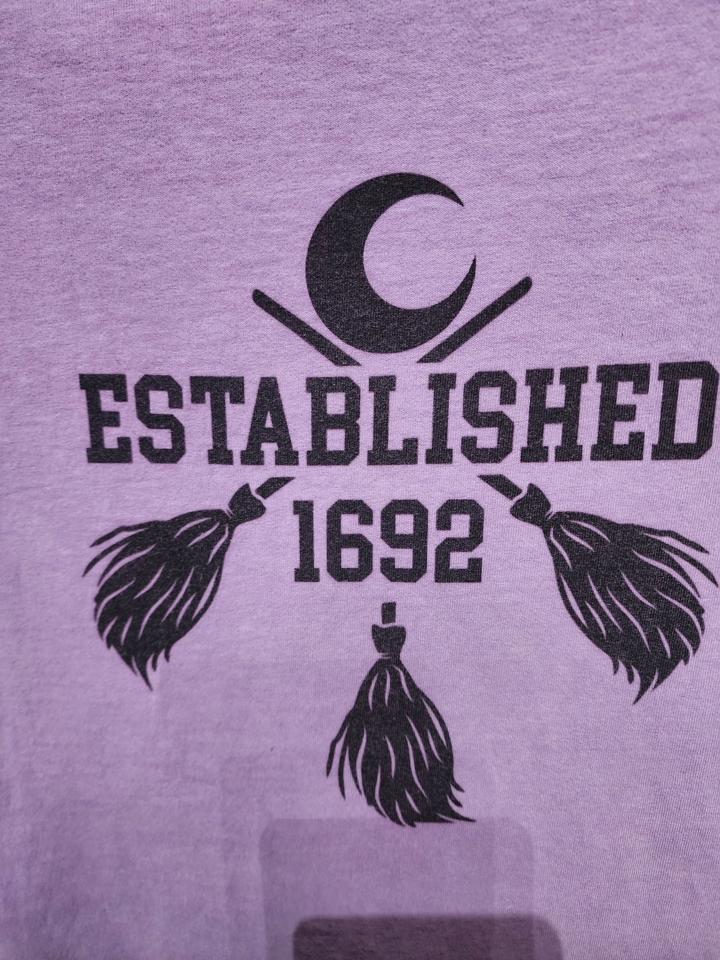 Purple Ombre Established 1692 Witchy Gothic T-Shirt Clothing - Gothic & Alternative Gift - Haunted