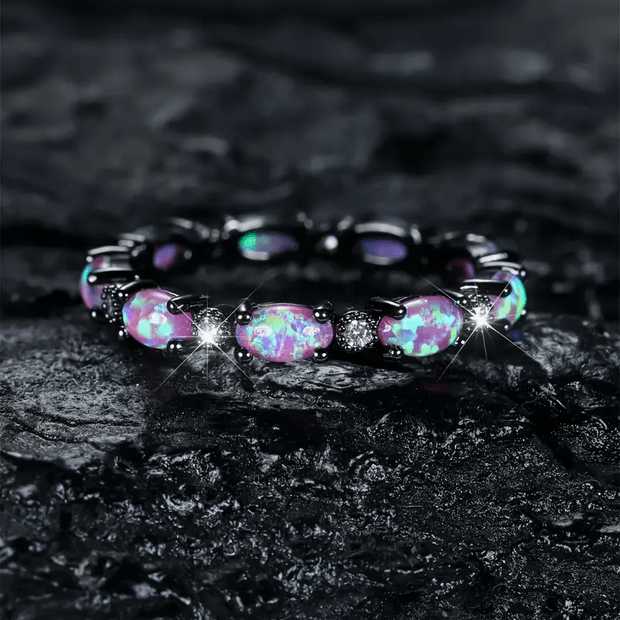 Purple Opal Gemstone Ring Jewelry - Gothic & Alternative Gift - Haunted