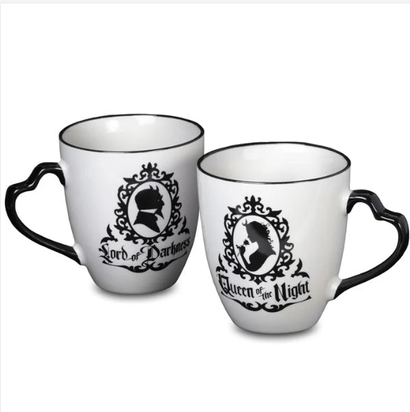 Queen of the Night Lord of Darkness Mug Set Kitchenware - Gothic & Alternative Gift - Haunted