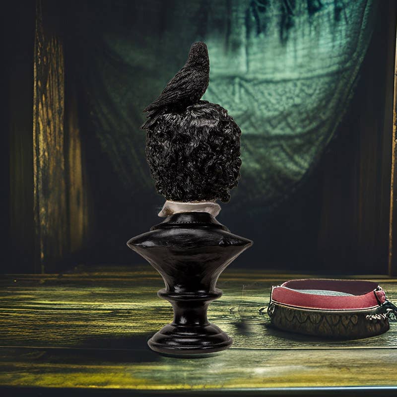 Quoth the Rave, Edgar Allen Poe Bust Statue Figurine Home Decor - Gothic & Alternative Gift - Haunted