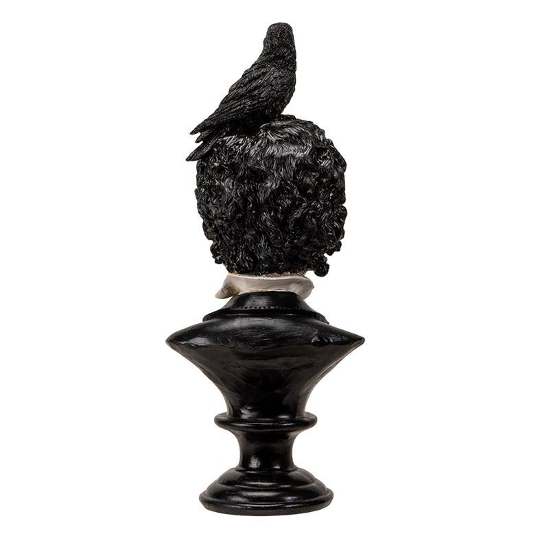 Quoth the Rave, Edgar Allen Poe Bust Statue Figurine Home Decor - Gothic & Alternative Gift - Haunted