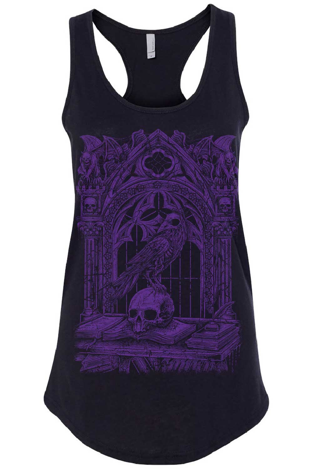 Quoth the Raven T-shirt [PURPLE]: L / Womens Tee Clothing - Gothic & Alternative Gift - Haunted