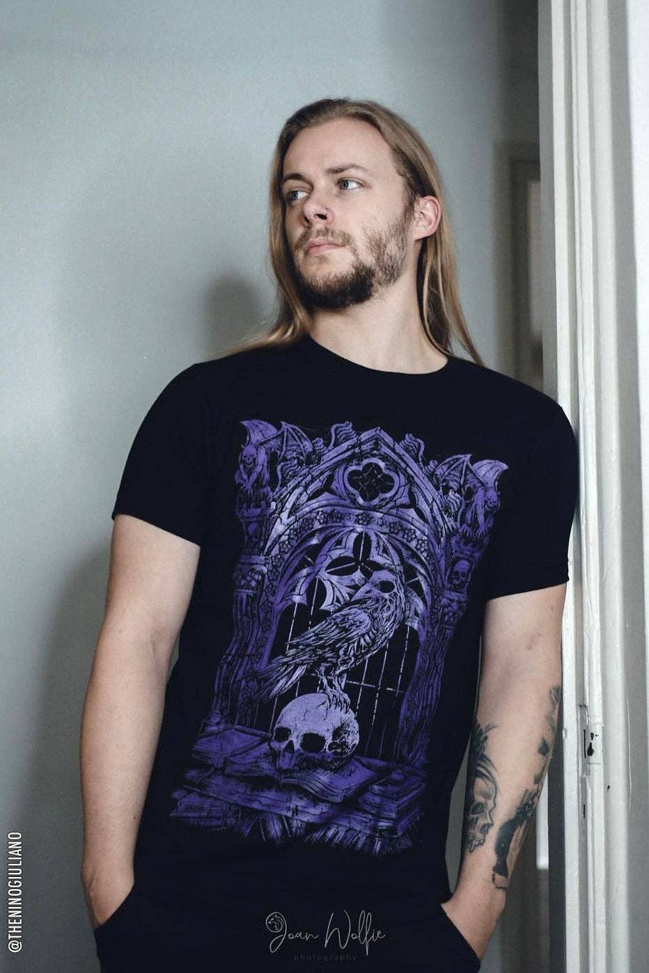 Quoth the Raven T-shirt [PURPLE]: L / Womens Tee Clothing - Gothic & Alternative Gift - Haunted