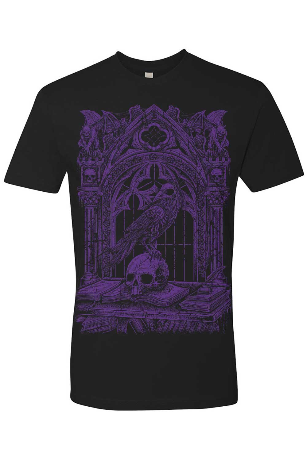 Quoth the Raven T-shirt [PURPLE]: L / Womens Tee Clothing - Gothic & Alternative Gift - Haunted