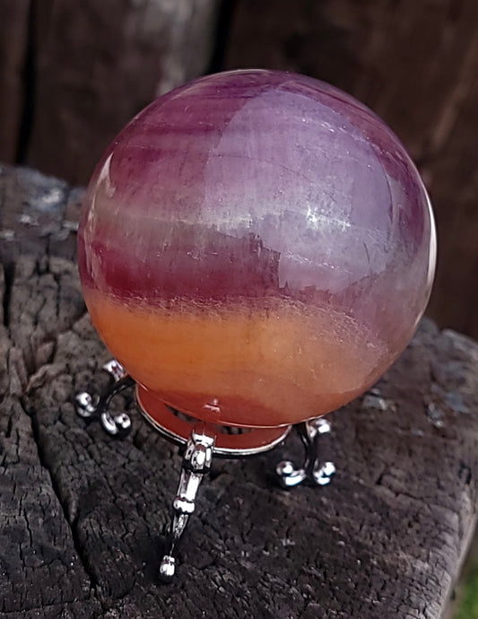 Rainbow Fluorite Crystal Sphere Crystals - Gothic & Alternative Gift - Haunted