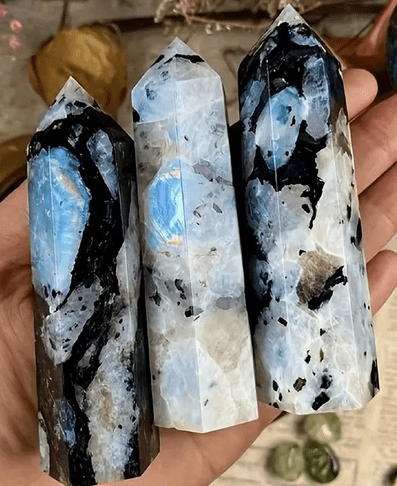 Rainbow Moonstone Crystal Tower Crystals - Gothic & Alternative Gift - Haunted