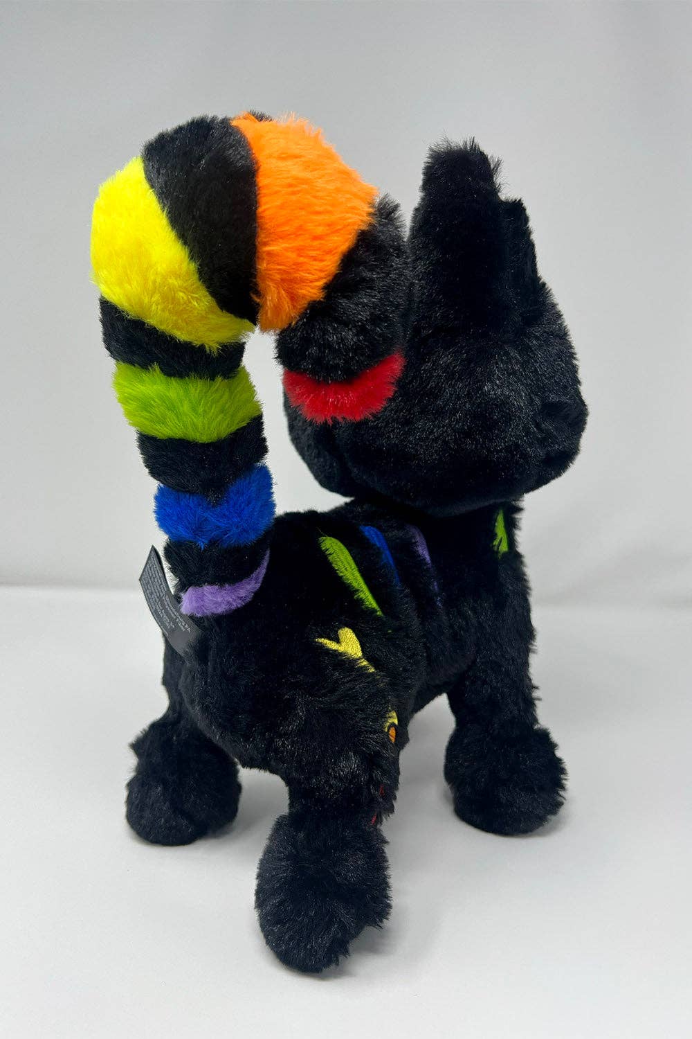 Rainbow Skelekitty Plush Toy Skeleton Cat Kitty Goth Victorian Stuffed Animals - Gothic & Alternative Gift - Haunted