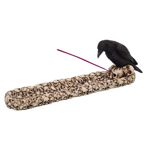 Raven Crow Incense Burner Holder Stick Cone Incense Holders, - Gothic & Alternative Gift - Haunted