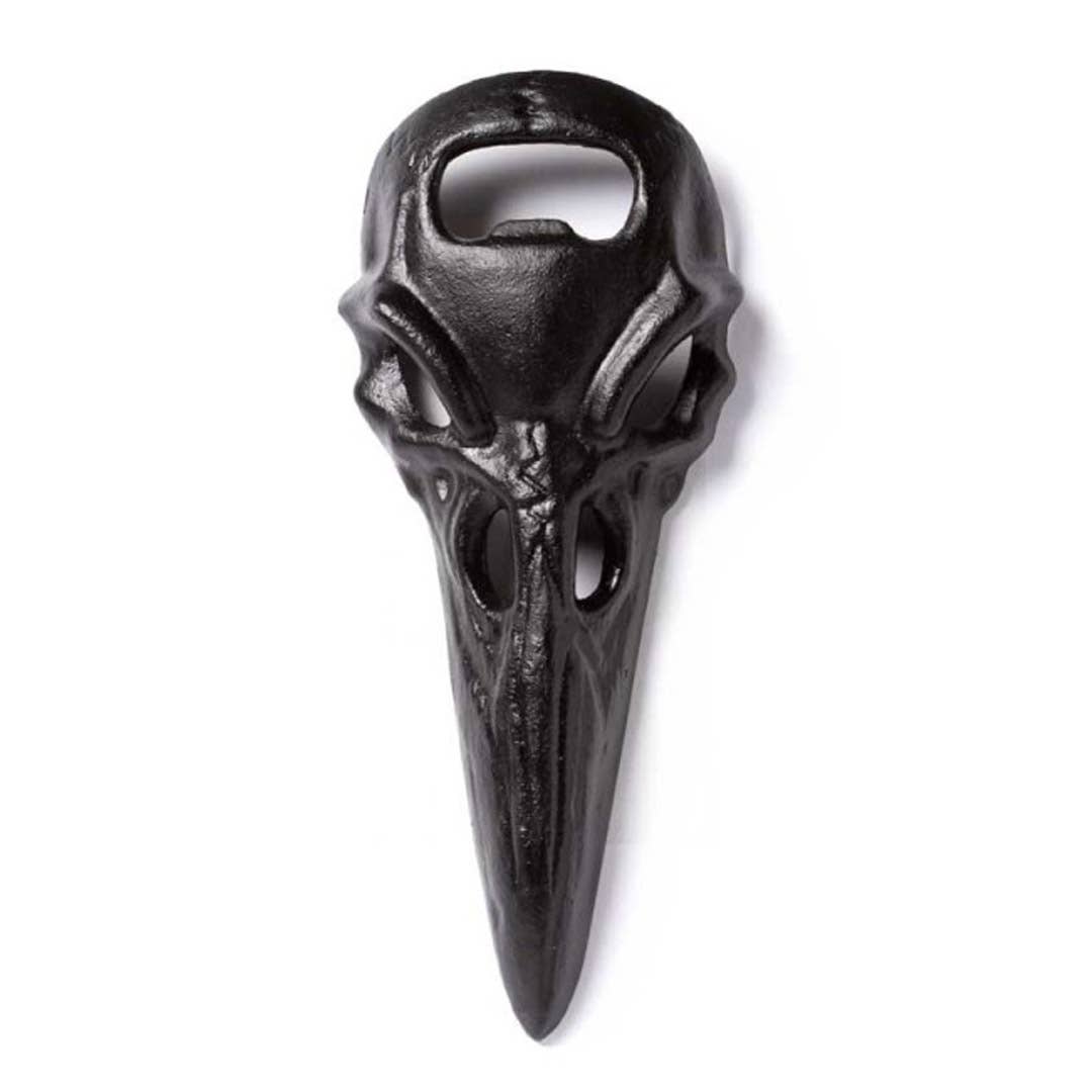 Raven Skull Cast Iron Bottle Opener Barware - Gothic & Alternative Gift - Haunted