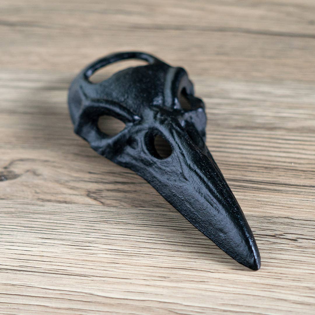 Raven Skull Cast Iron Bottle Opener Barware - Gothic & Alternative Gift - Haunted