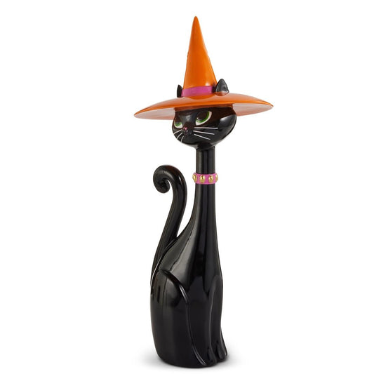 RAZ Imports 24.25-Inch Black Cat Witch Halloween Figurine Home Decor - Gothic & Alternative Gift - Haunted