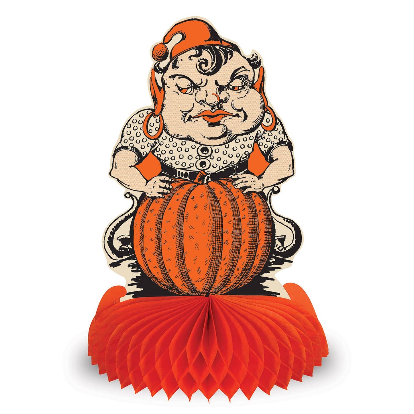 Retro Vintage Halloween 9" Centerpieces Witch, Black Cat, Jester, Gyspy Seasonal Home Decor - Gothic & Alternative Gift - Haunted