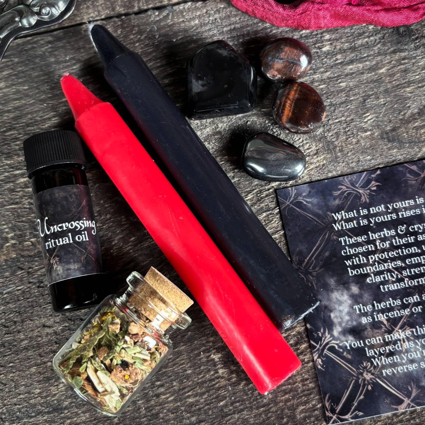 Return to Sender Spell Kit • Witchcraft Shielding Crystals - Gothic & Alternative Gift - Haunted