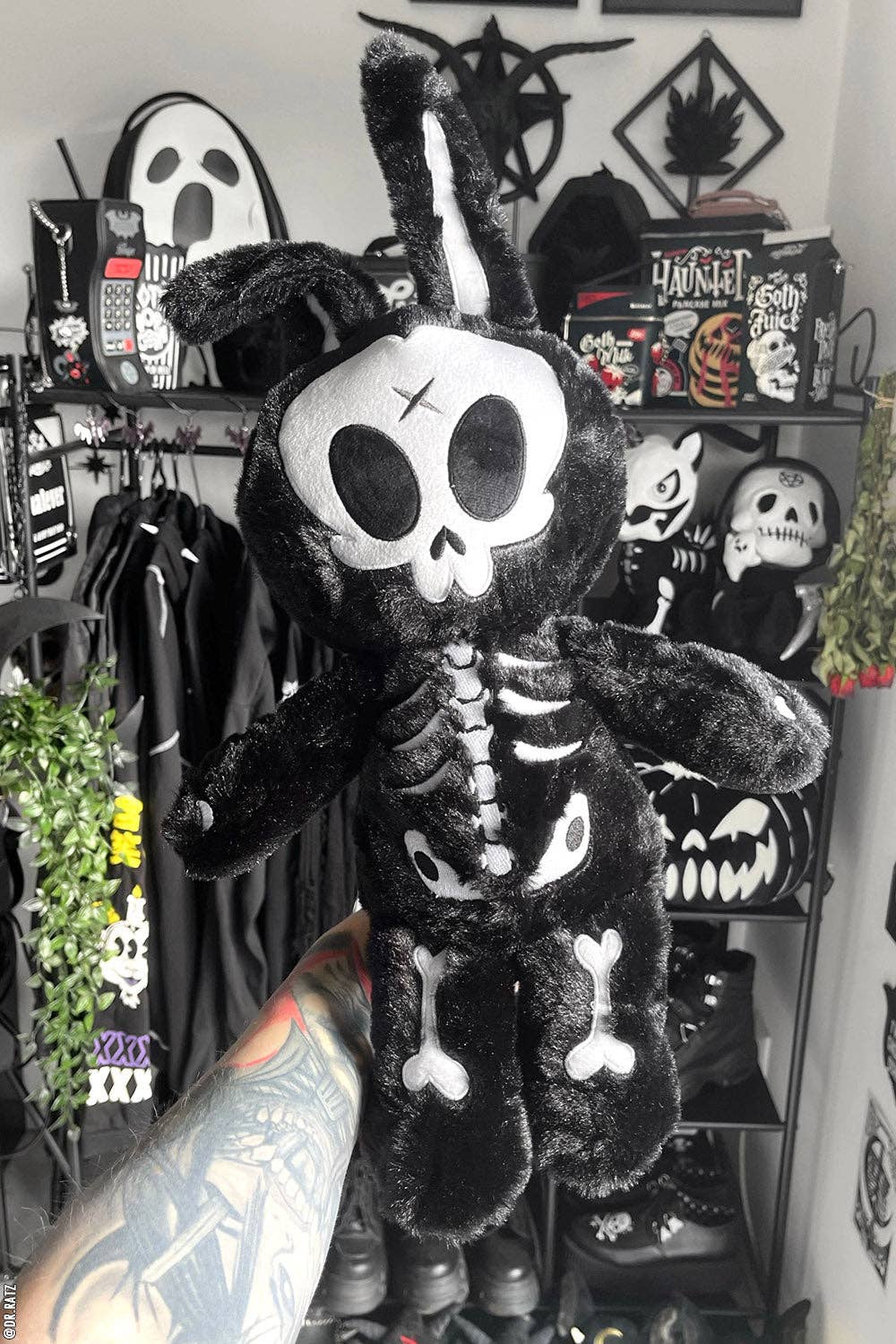 RIP Rabbit Plush Toy Plushie Gothic Bunny Stuffed Animals - Gothic & Alternative Gift - Haunted