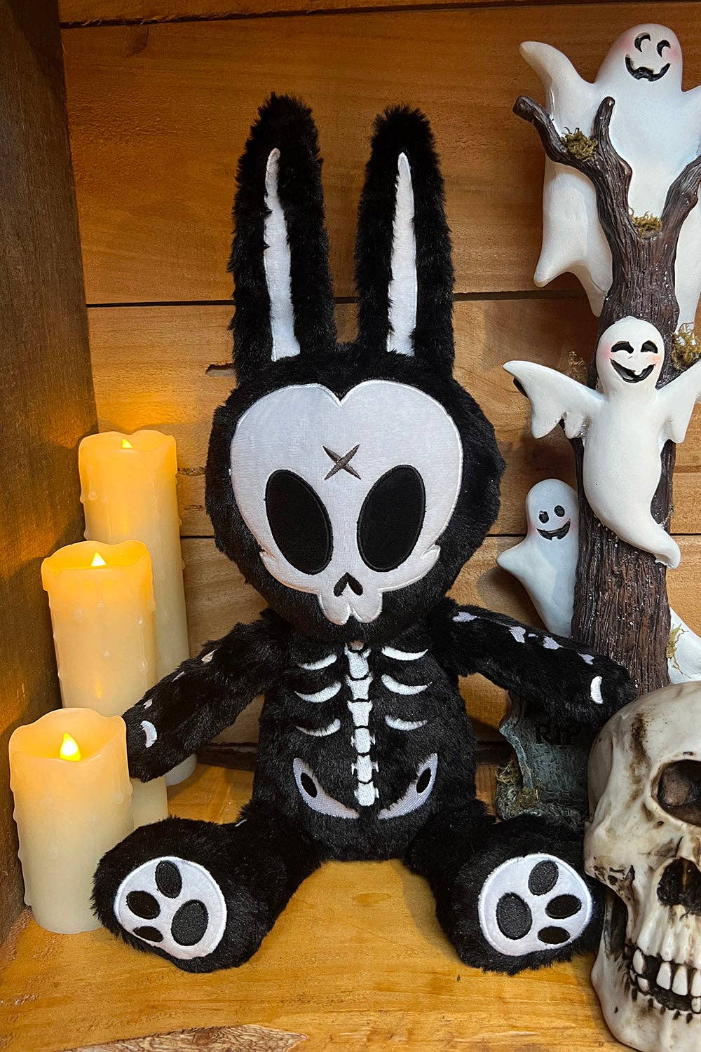 RIP Rabbit Plush Toy Plushie Gothic Bunny Stuffed Animals - Gothic & Alternative Gift - Haunted