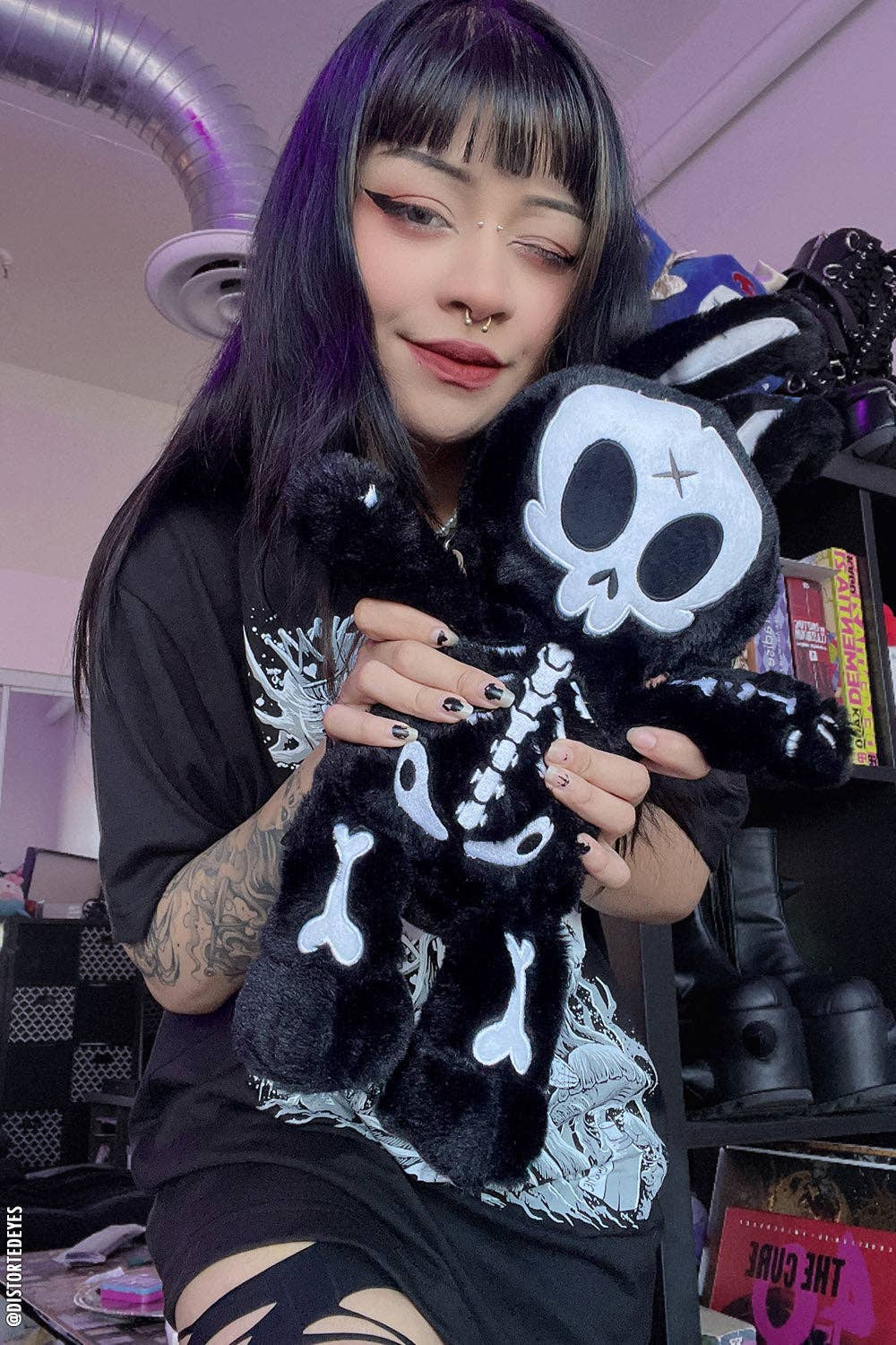 RIP Rabbit Plush Toy Plushie Gothic Bunny Stuffed Animals - Gothic & Alternative Gift - Haunted