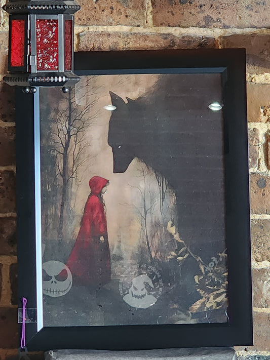 Little Red Riding Hood Framed Print Halloween Gothic Victorian