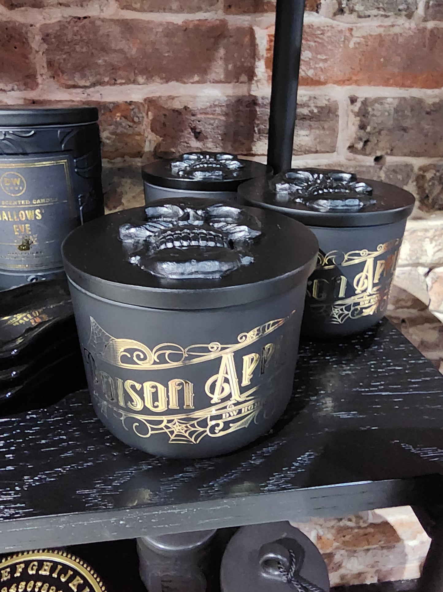 Dark Gothic Glass Candle Poison Apple