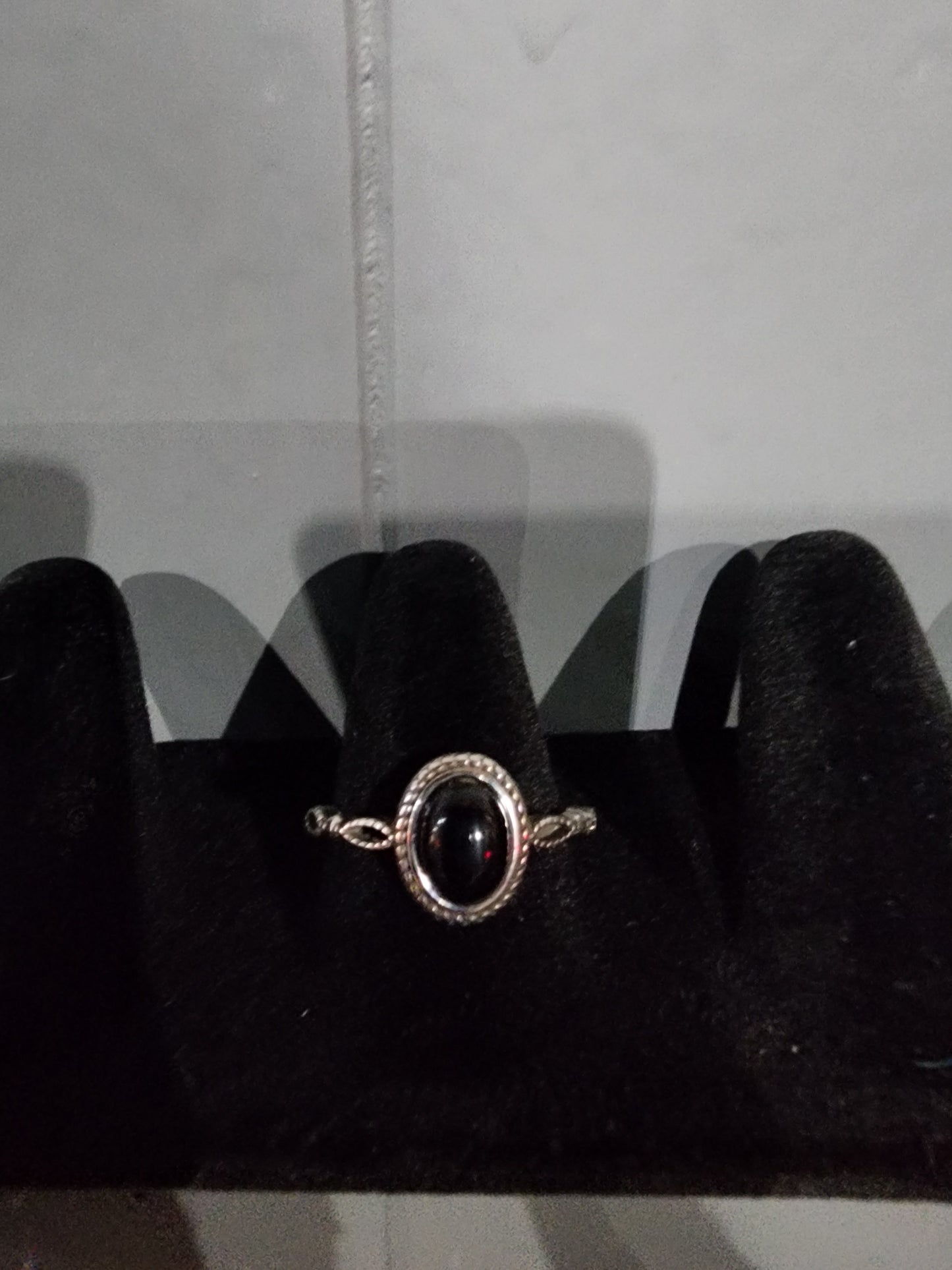 Black Stone Oval Classic Ring