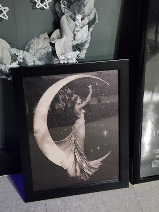 Moon Goddess Celestial  Framed Print