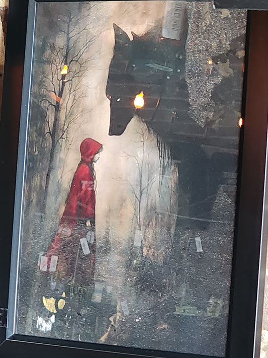 Little Red Riding Hood Framed Print Halloween Gothic Victorian