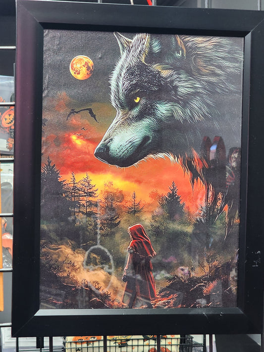 Little Red Riding Hood Framed Print Halloween Gothic Victorian