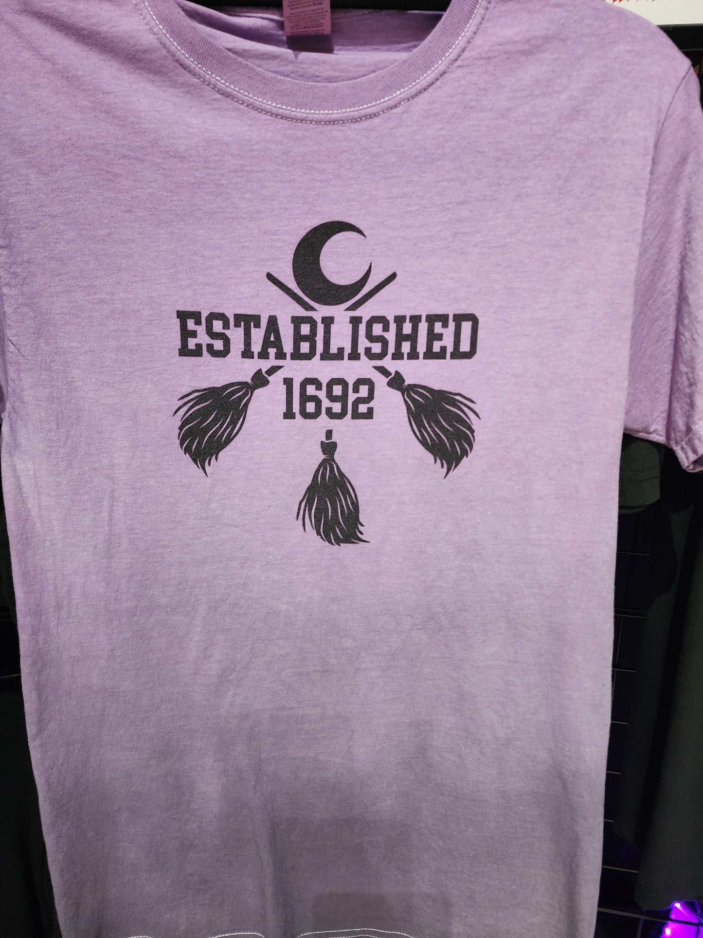 Purple Ombre Established 1692 Witchy Gothic T-Shirt