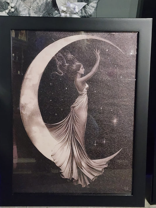 Moon Goddess Celestial  Framed Print