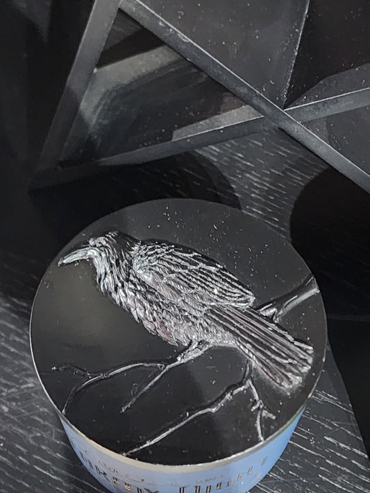 Dark Gothic Glass Candle Stormy Night