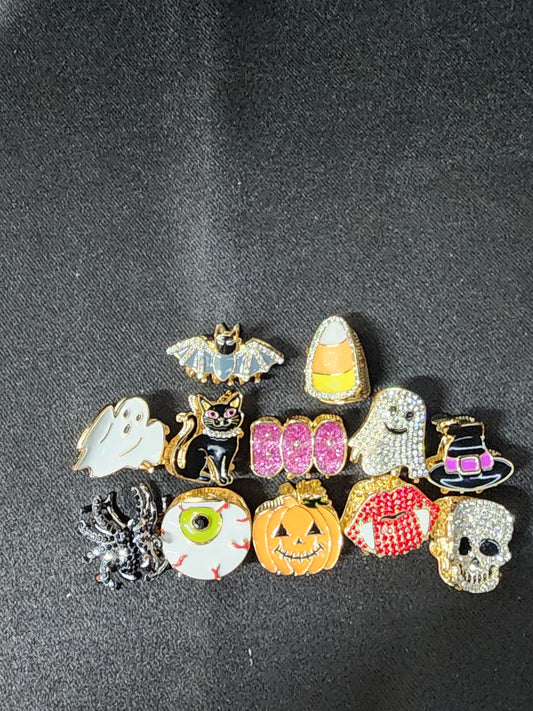 METAL Mini Halloween Hair Claw Clip Ghost, Black Cat, Pumpkin, Candy Corn, Witch hat, Boo