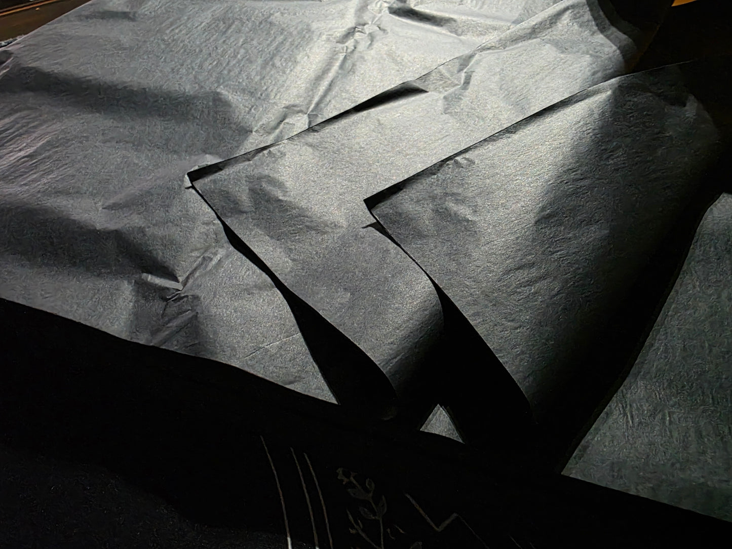 Black gift wrap tissue paper