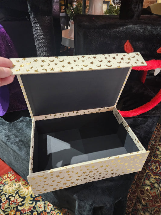 Witchy Celestial Moon and Stars Keepsake Box