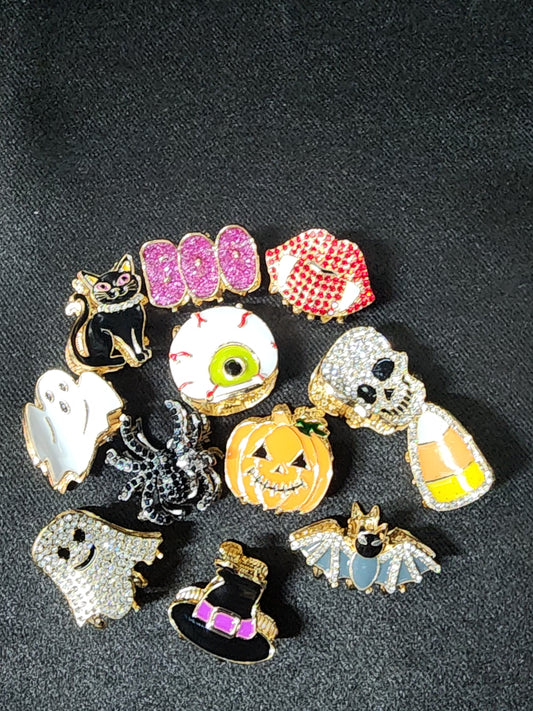 METAL Mini Halloween Hair Claw Clip Ghost, Black Cat, Pumpkin, Candy Corn, Witch hat, Boo