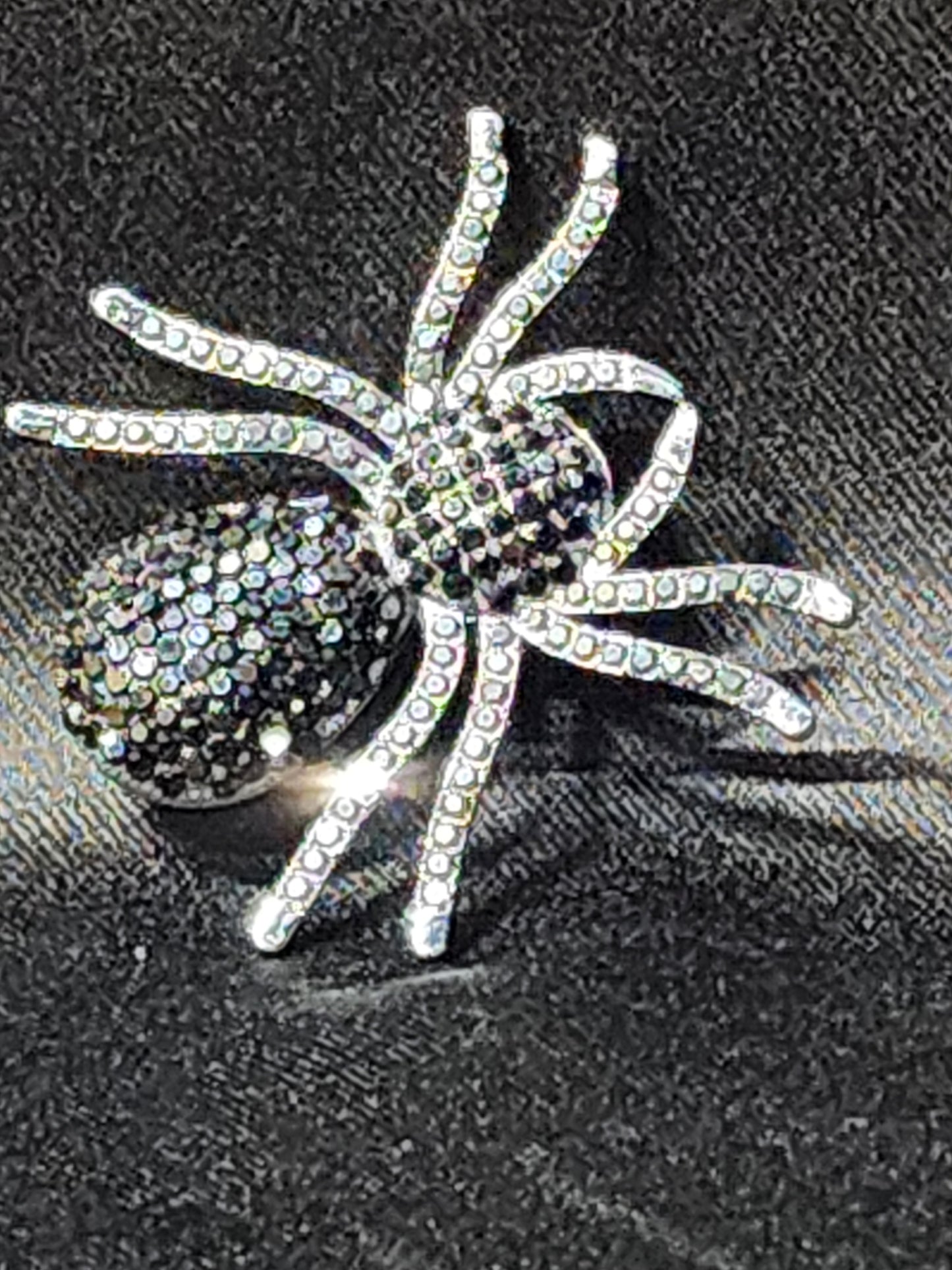 Sparkle Spider Hair Clip Whimsigoth