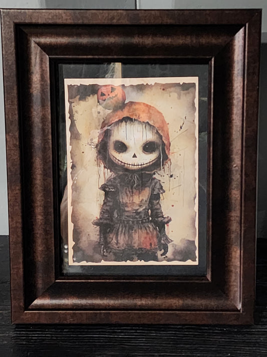 Cursed Creepy Children Framed Print Halloween, Goth, Whimsigoth