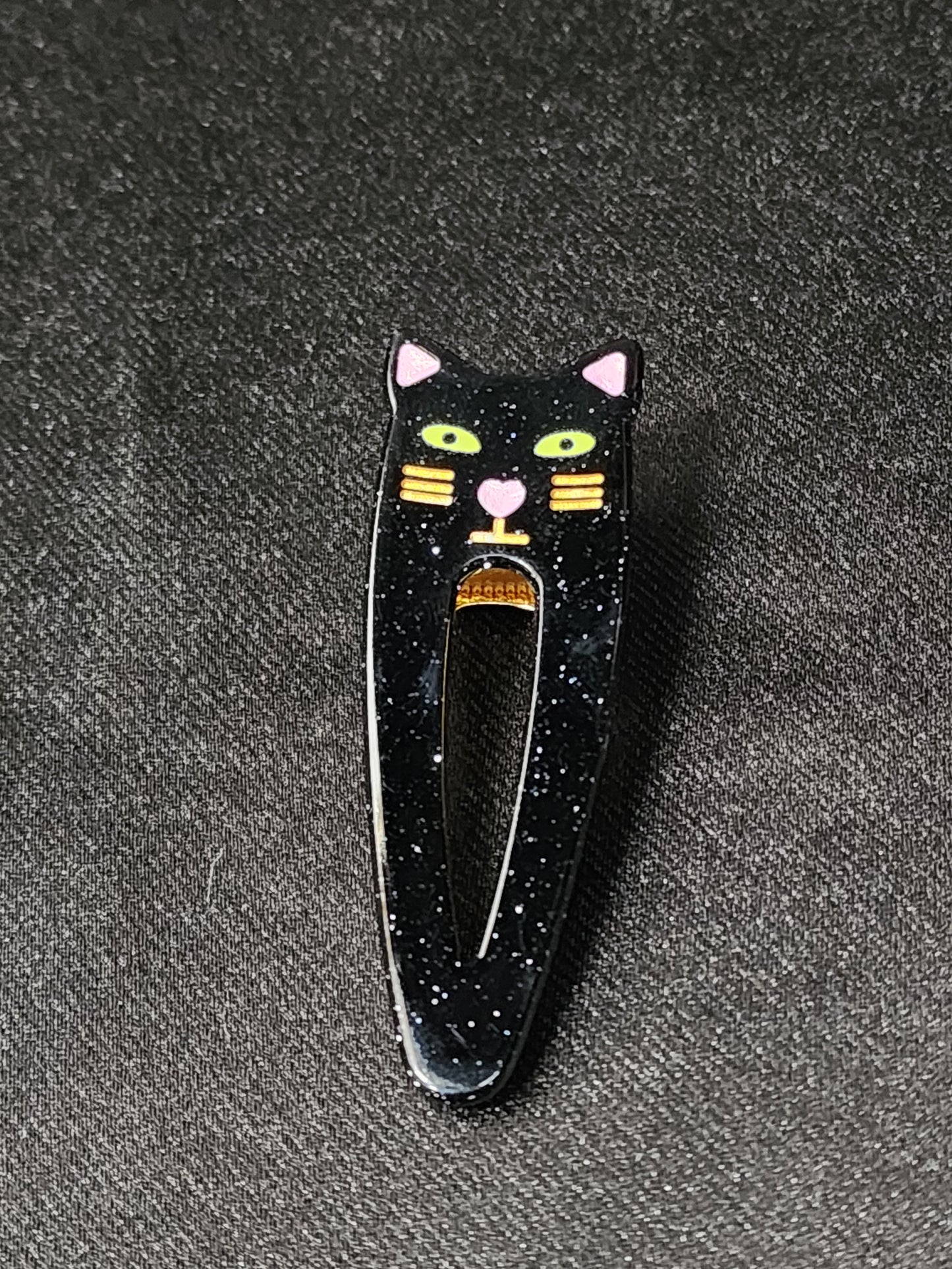 Halloween Hair Clip Black Cat, Pumpkins, Candy Corn, Witch, Cauldron