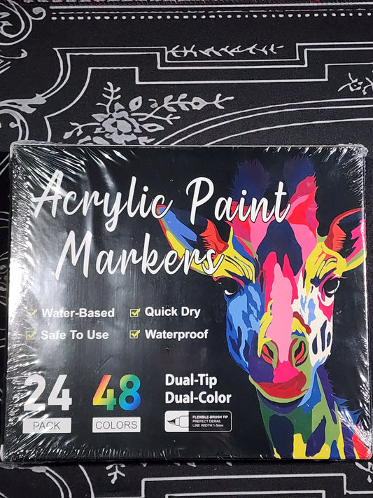 Acrylic Paint Markers adult coloring book pens.