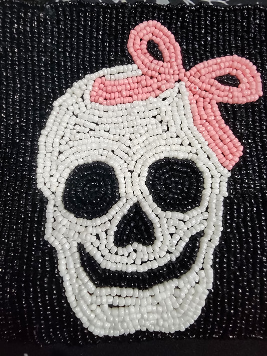 Luxury Beaded Gothic Skull Purse Bag Crossbody Clutch