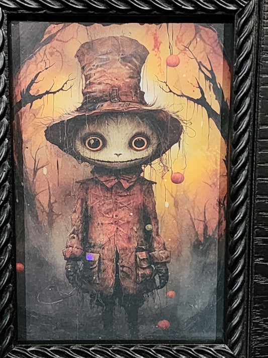 Jimmy Skeleton Cursed Creepy Cute Goth Halloween Framed Print